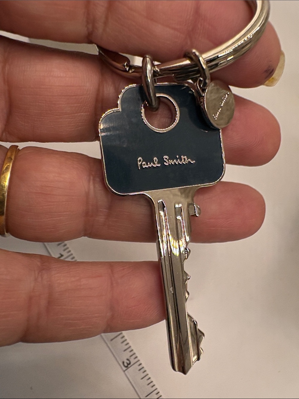 Paul Smith Silver Key Keyring - Picture 5 of 5
